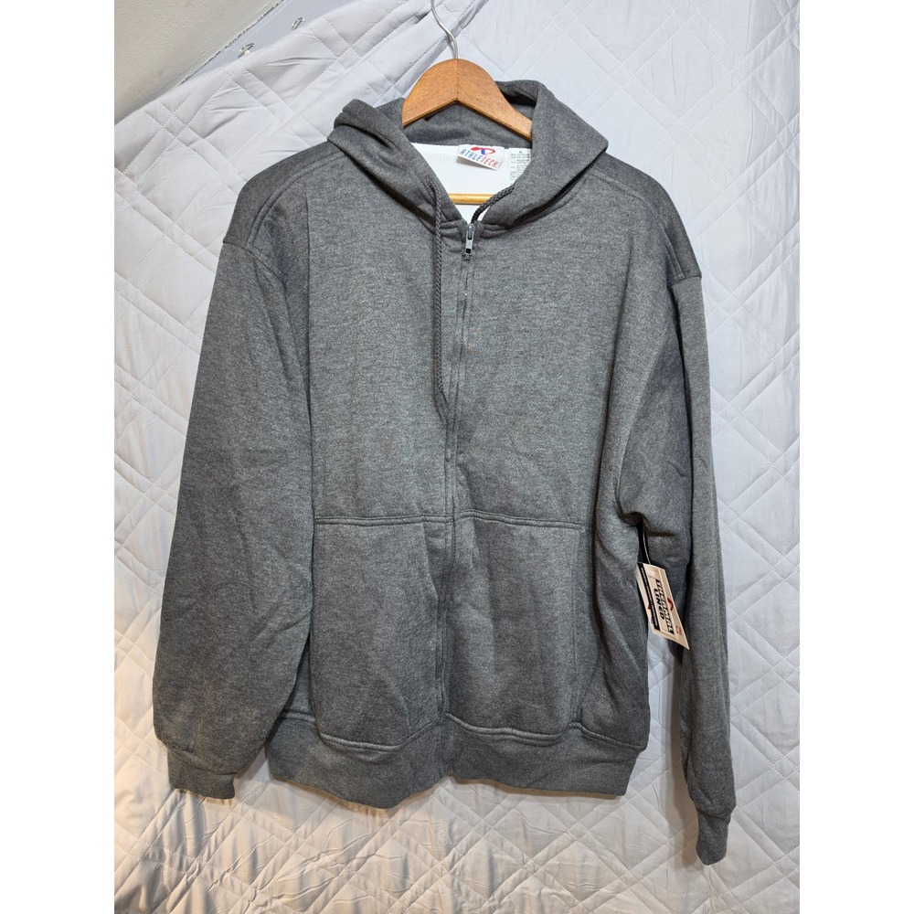 Athletech Mens XL Gray Thermal Lined Full Zip Hoodie Sweatshirt NWT